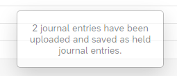 Upload General Journal Entries Issues